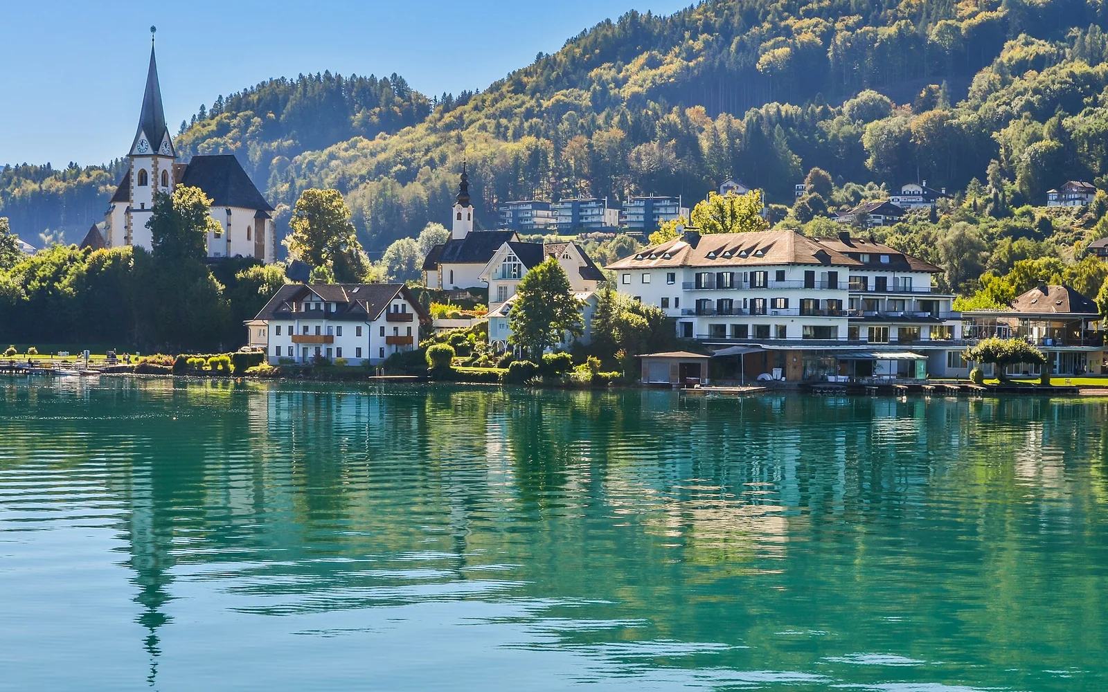 Maria Wörth church beside Lake Wörthersee