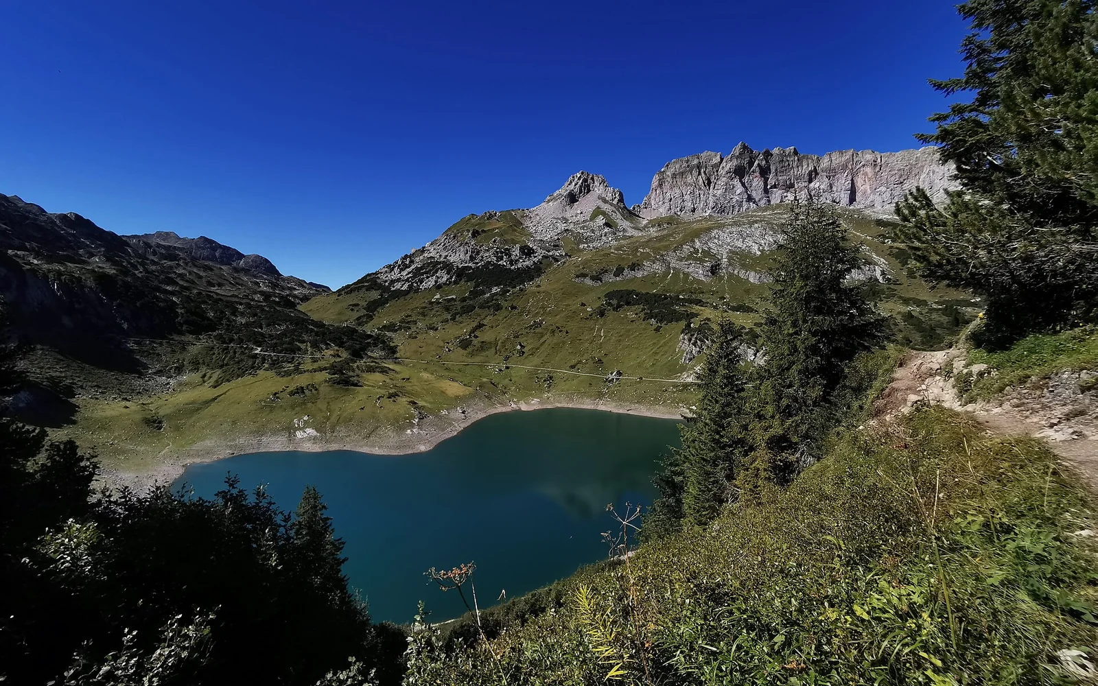 Formarinsee beneath the Rote Wand near Lech
