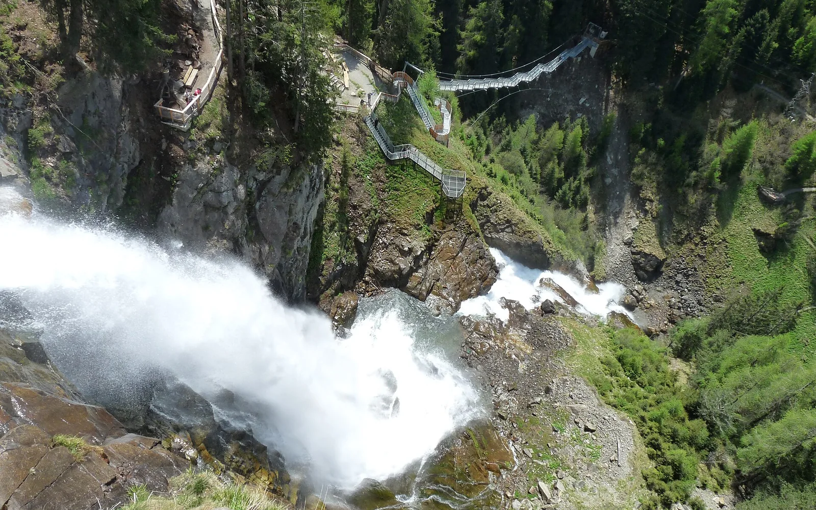 Stuibenfall waterfall above Umhausen in the Ötztal