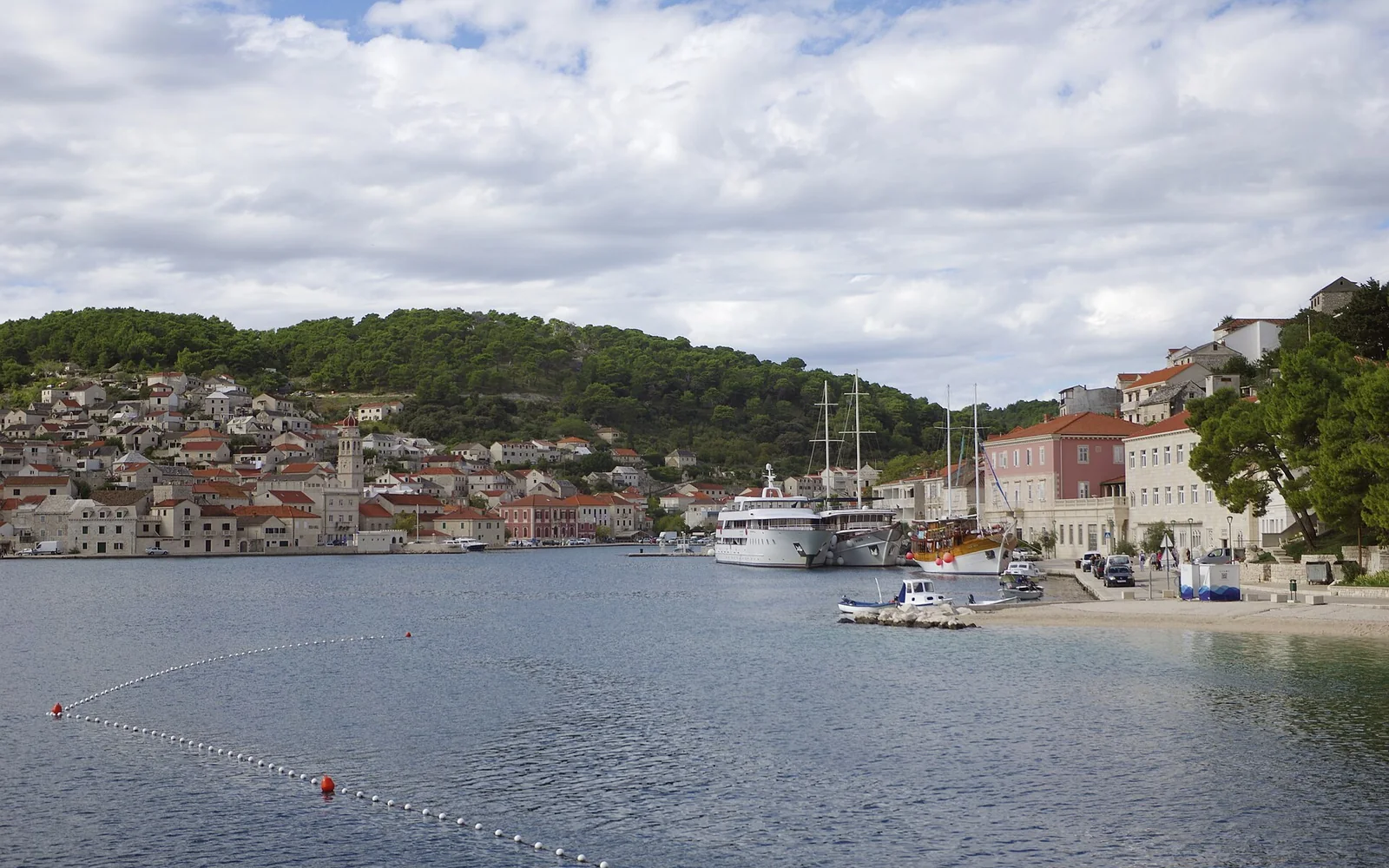 White stone waterfront at Pučišća on Brač Island