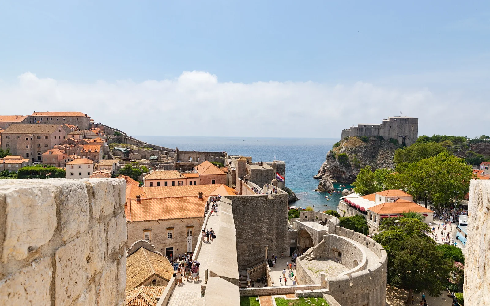 Lovrijenac Fortress on the rocks outside Dubrovnik's walls