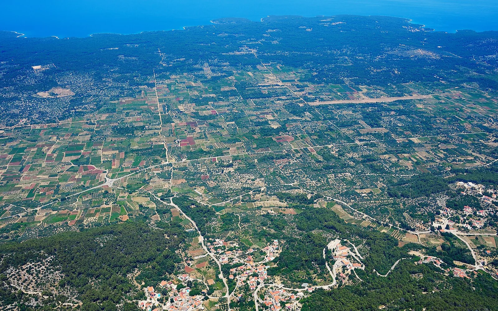 Fields and stone boundaries in the Stari Grad Plain on Hvar