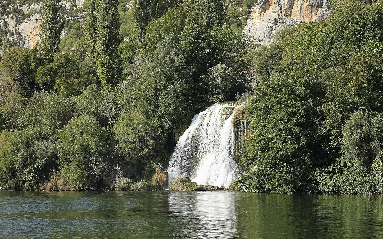 Roški slap and the Krka river landscape
