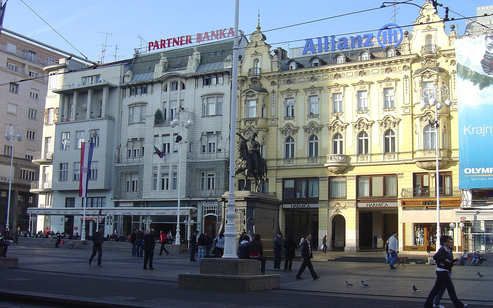 Ban Jelačić Square in central Zagreb