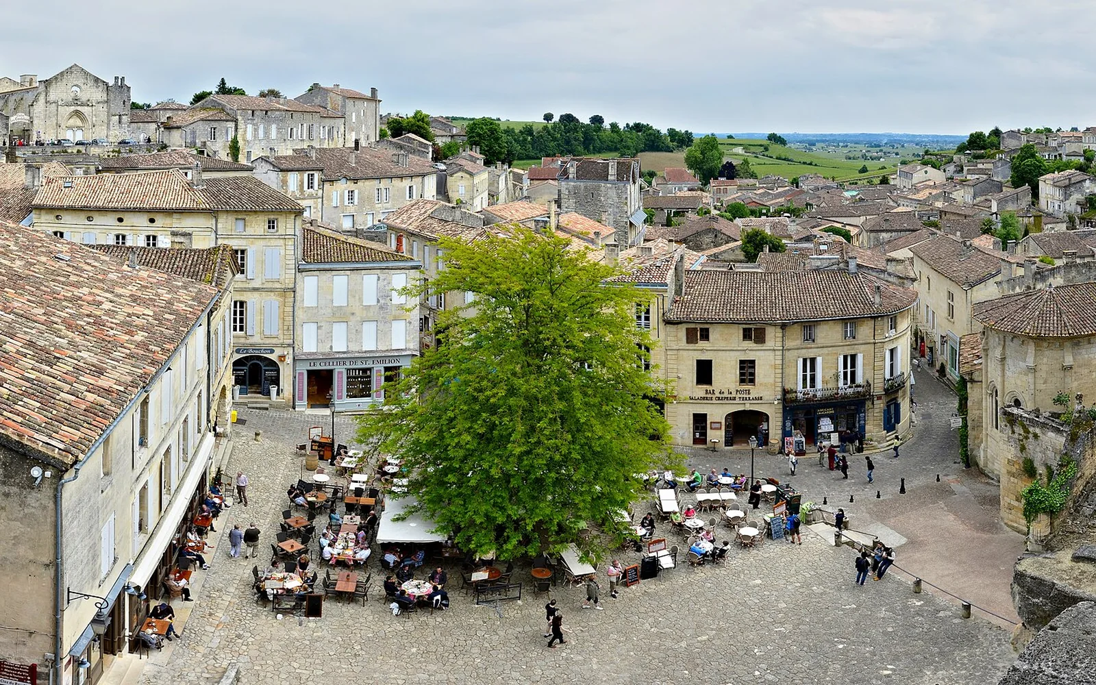 Saint-Émilion surrounded by Bordeaux vineyards