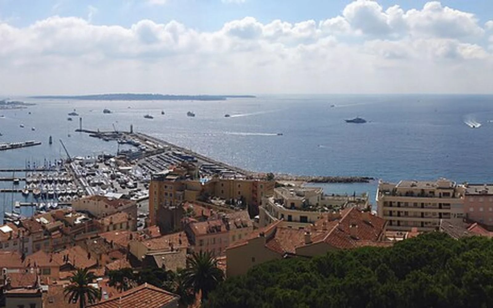 Cannes and its Mediterranean bay seen from Le Suquet