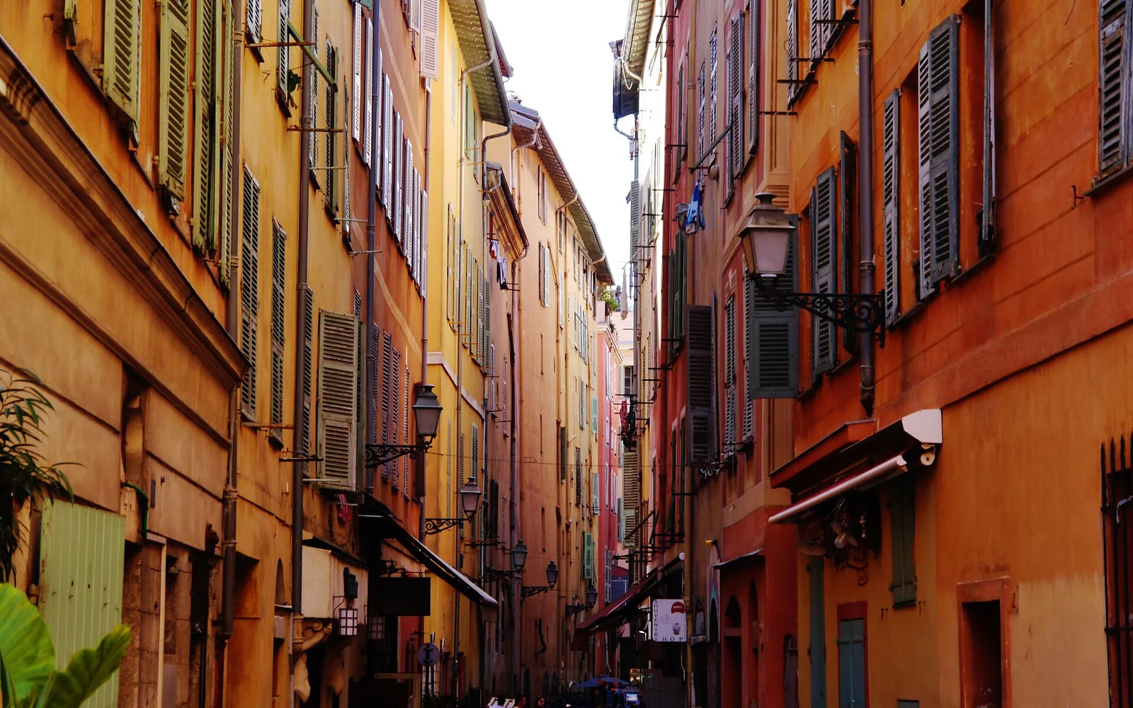 Colourful buildings in the old town of Nice