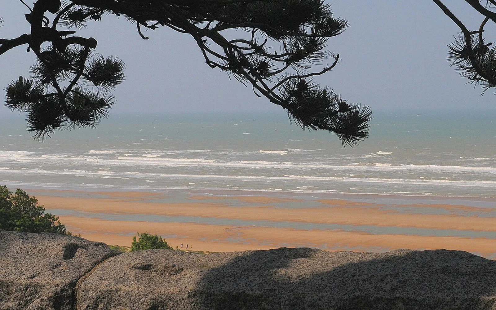 The Normandy coast at Omaha Beach