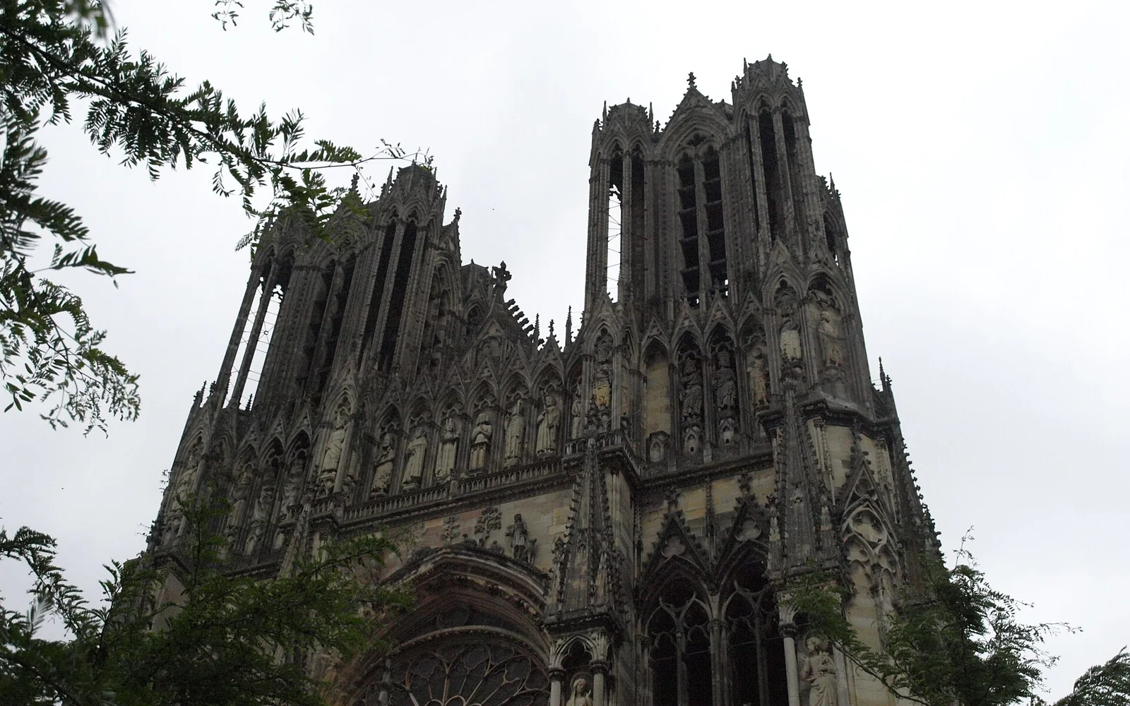 The west façade of Reims Cathedral