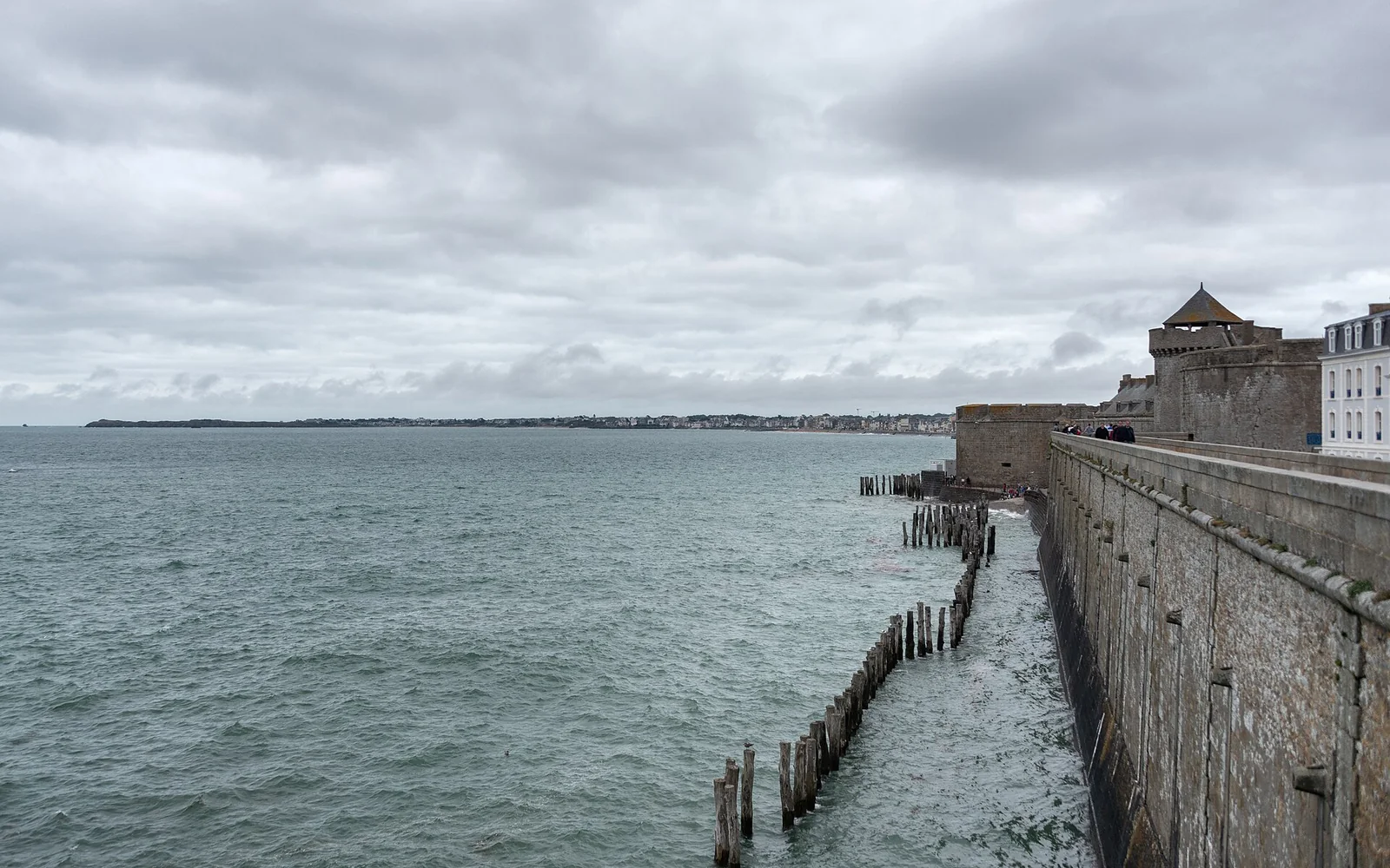 Stone ramparts around Saint-Malo