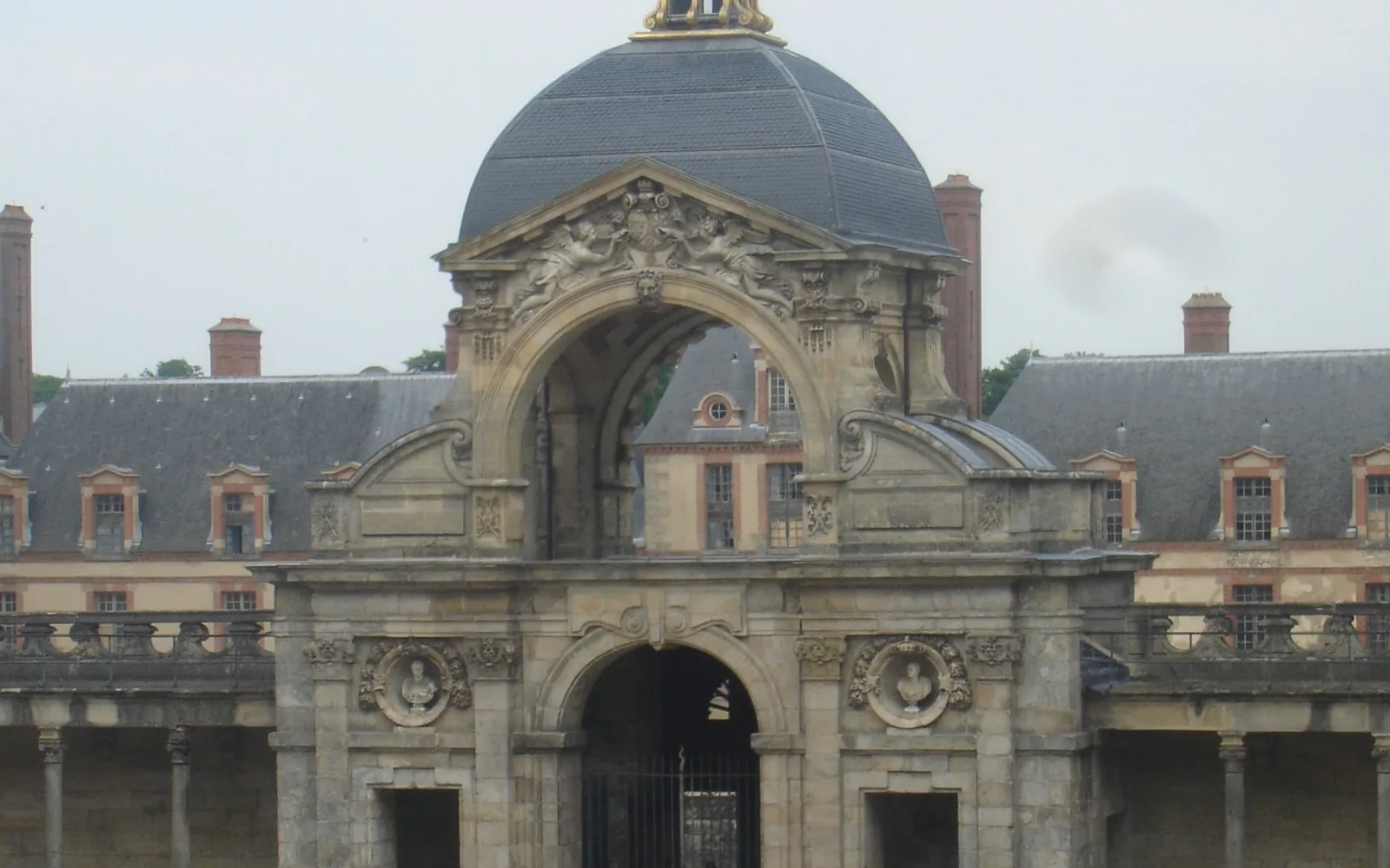 The Palace of Fontainebleau and its historic courtyard