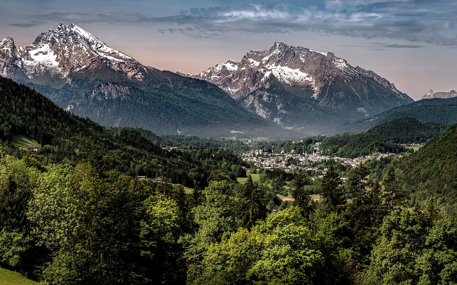 Berchtesgaden with the Watzmann massif beyond