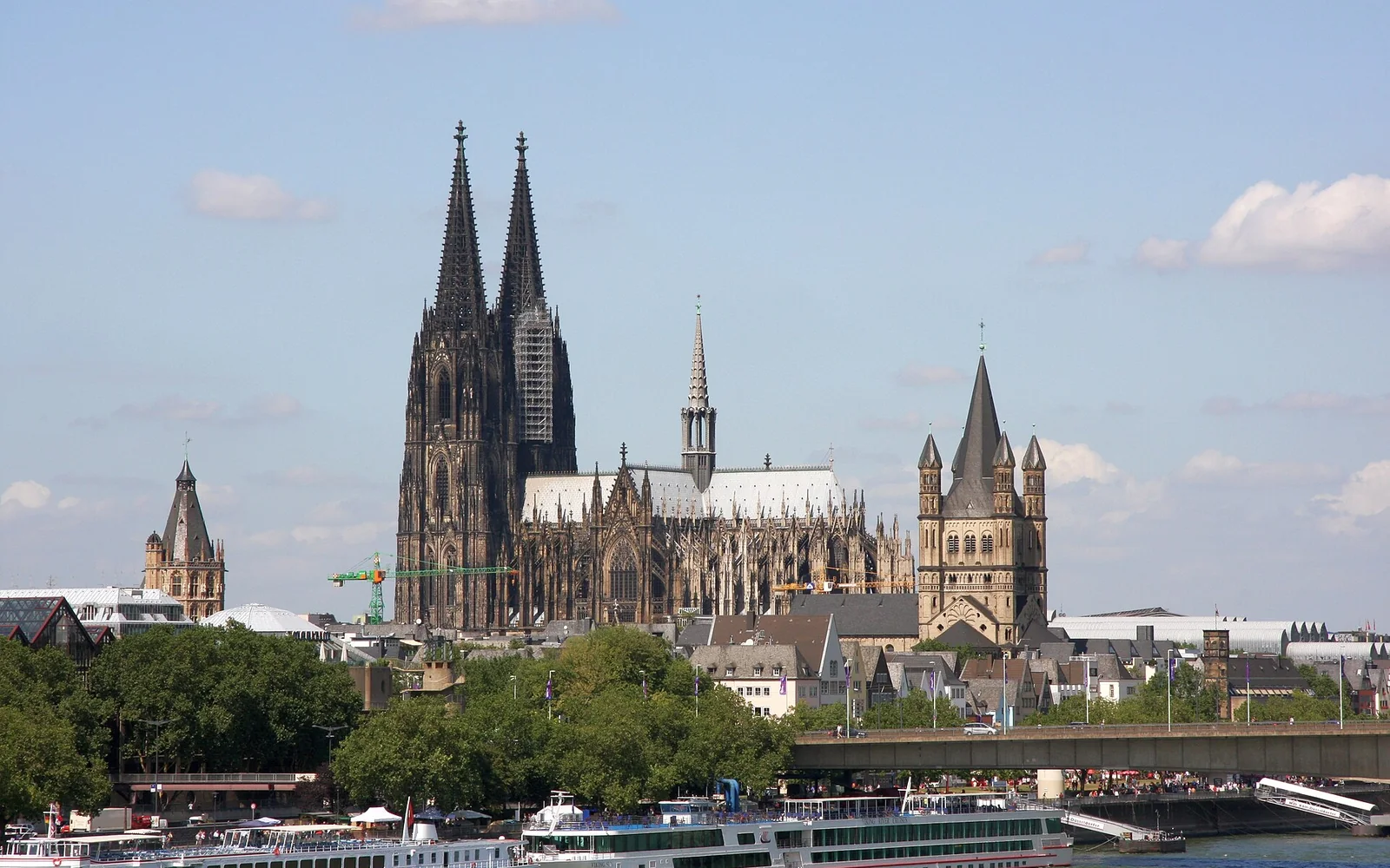 Cologne Cathedral above the Rhine