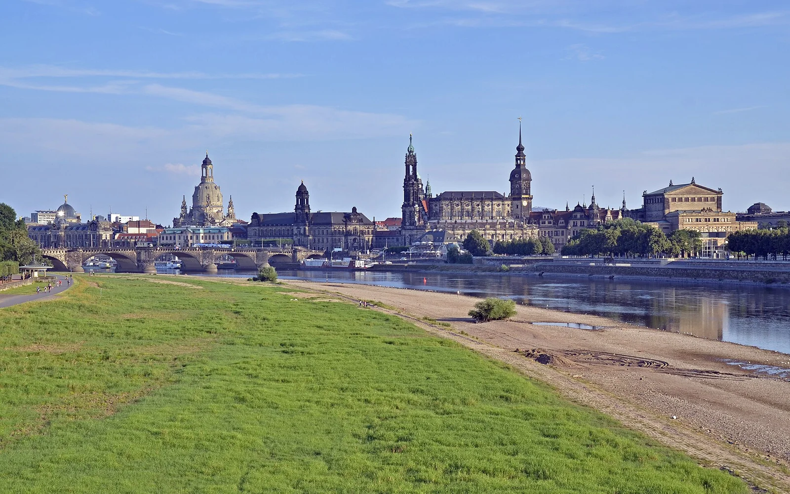 Dresden's historic skyline beside the River Elbe