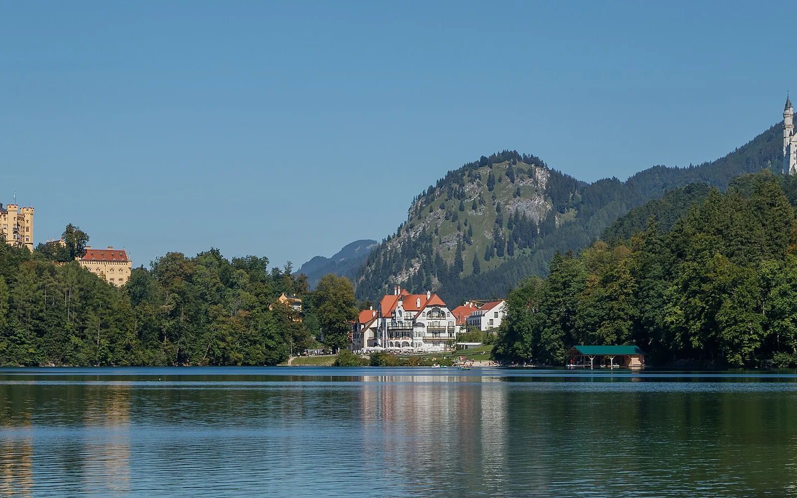 Hohenschwangau Castle near the Alpsee in Bavaria