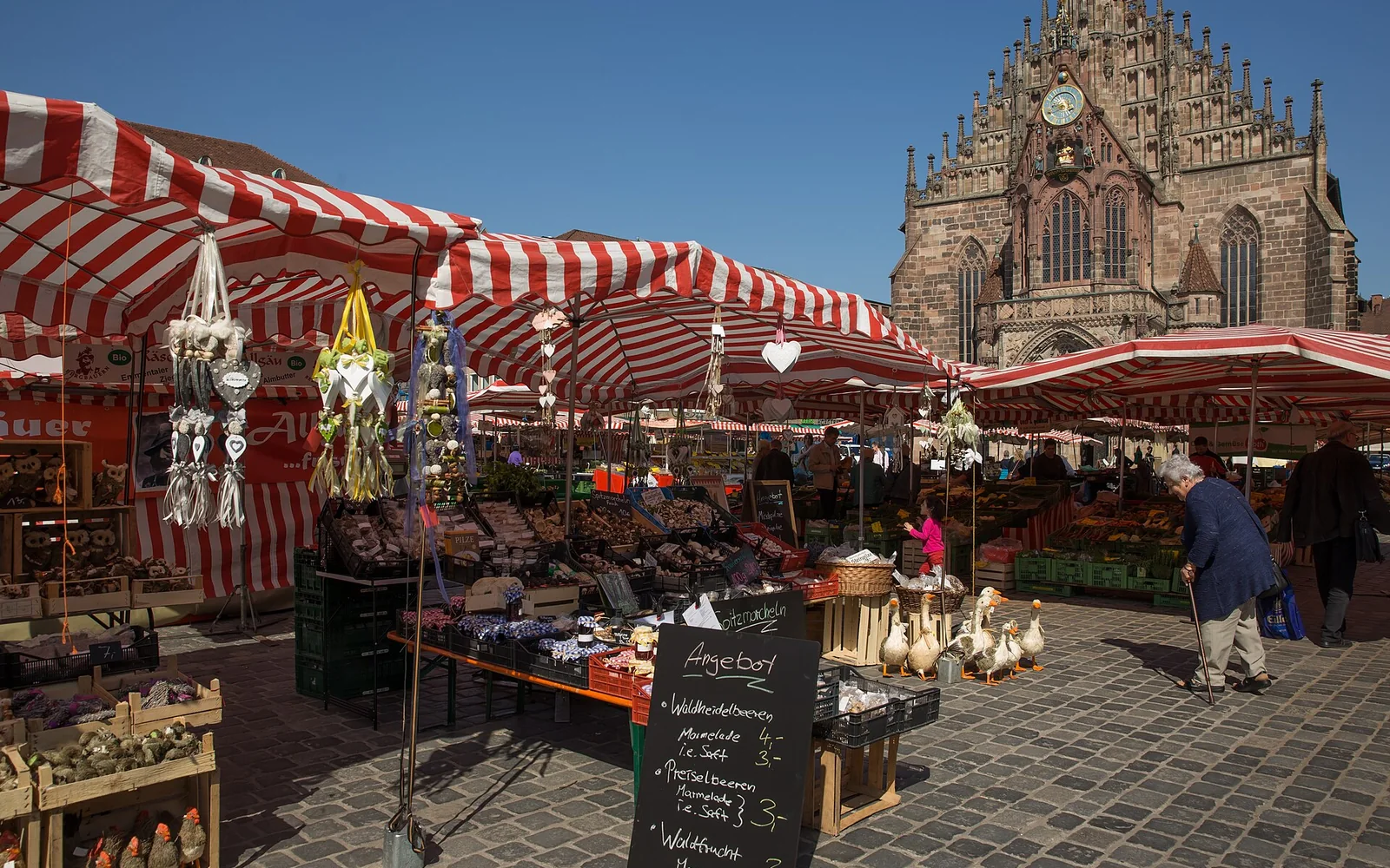 The Frauenkirche and Hauptmarkt in Nuremberg