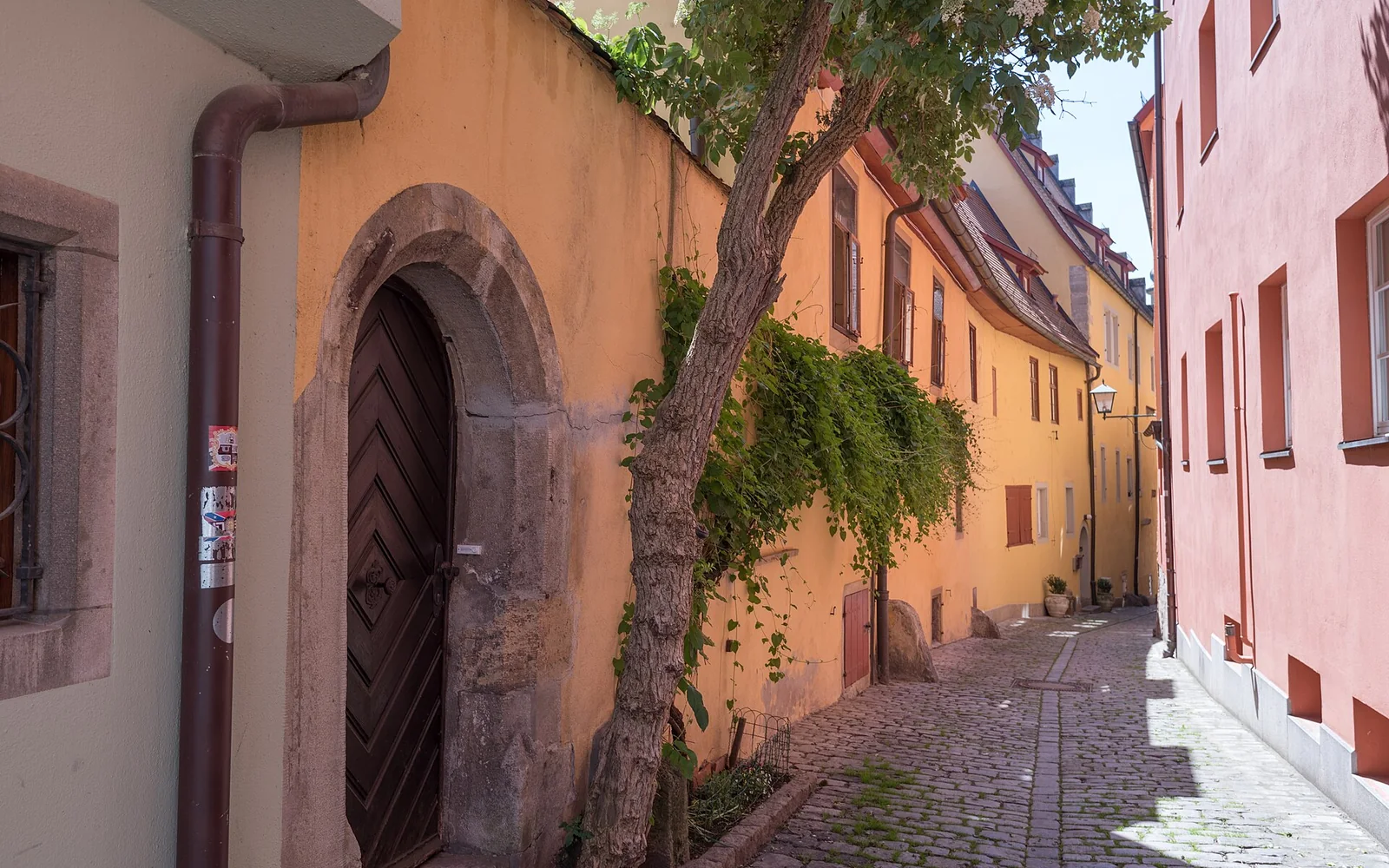 A historic lane in Rothenburg ob der Tauber