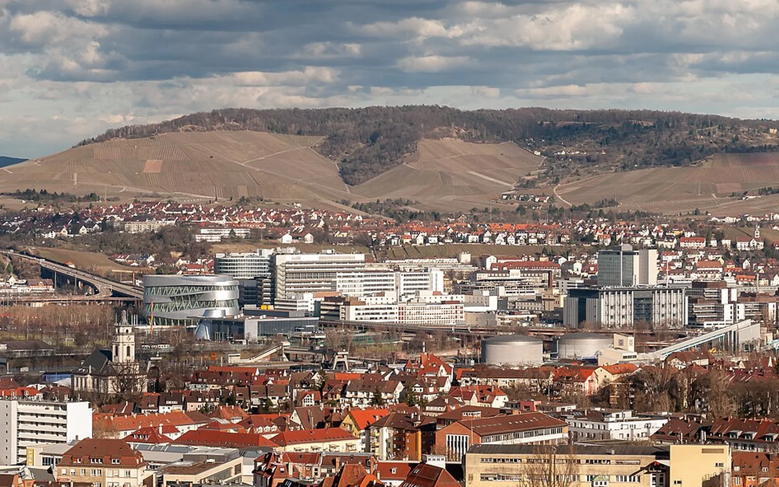 Stuttgart's eastern districts and vineyard slopes