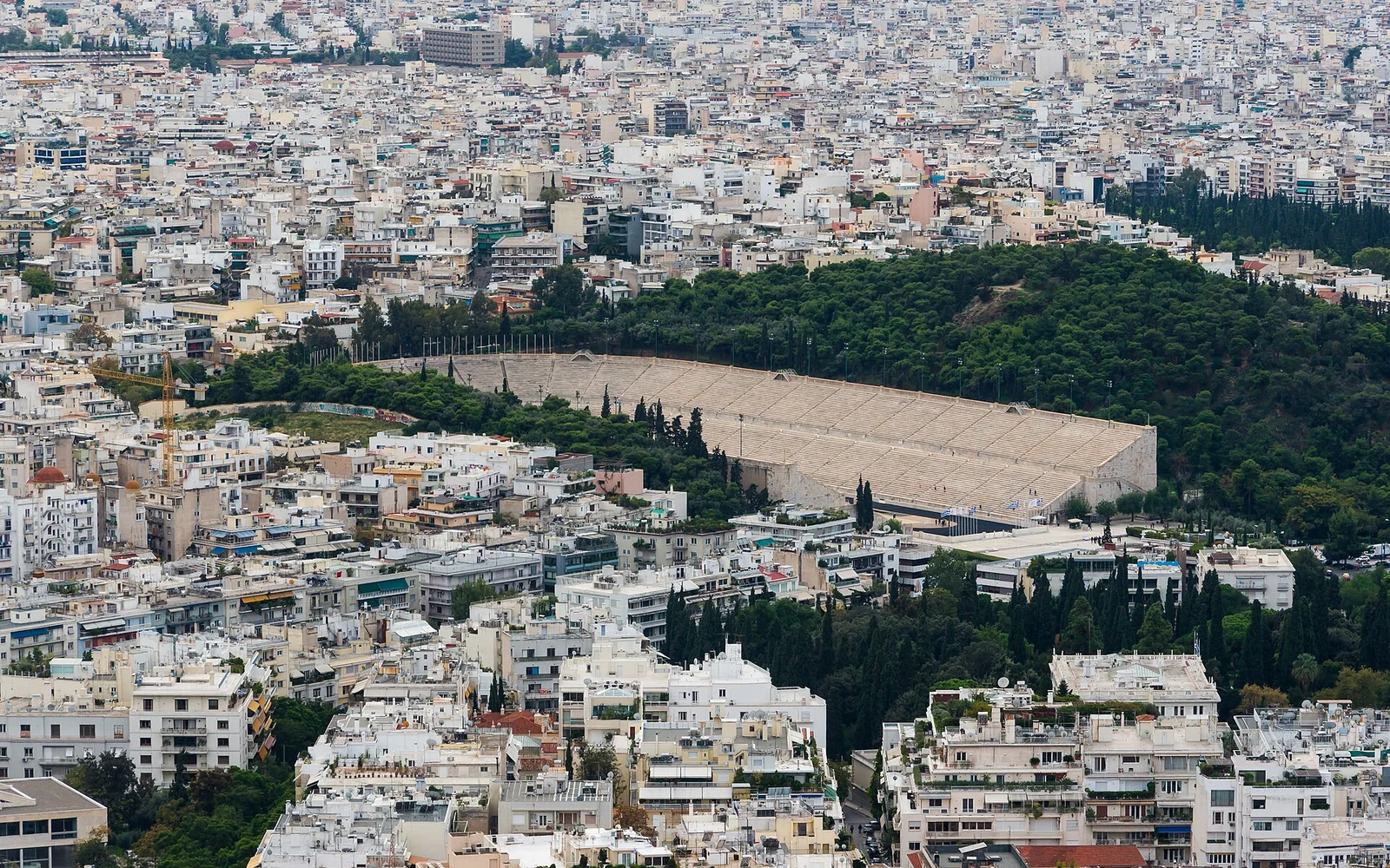 The marble Panathenaic Stadium in Athens
