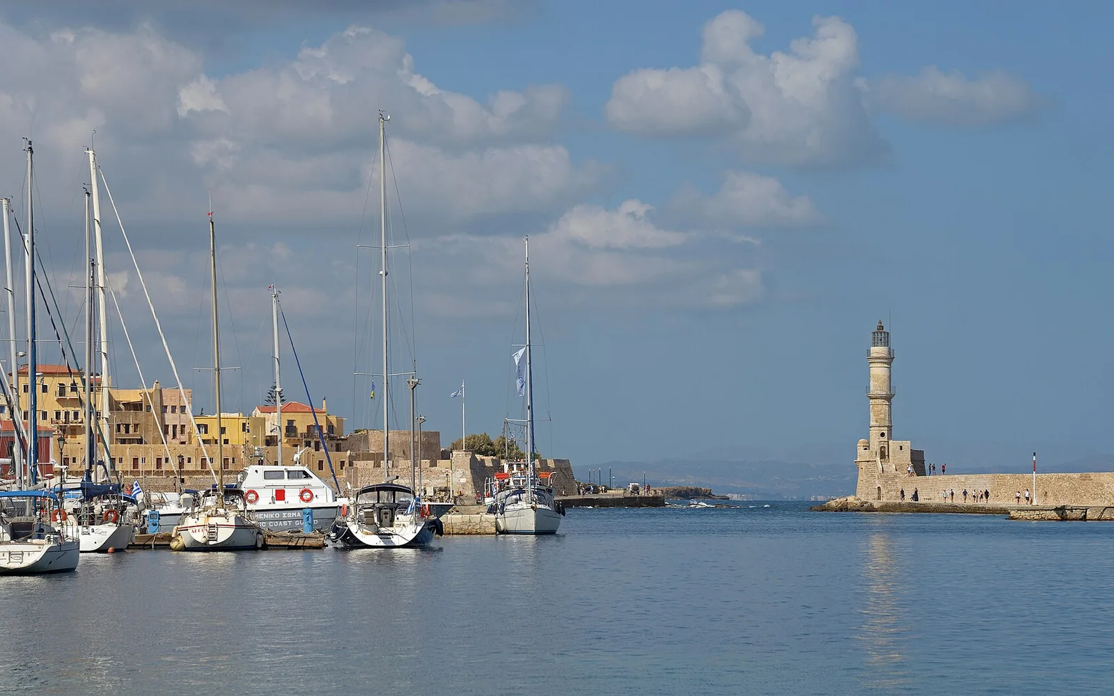 The waterfront around Chania's Venetian harbour