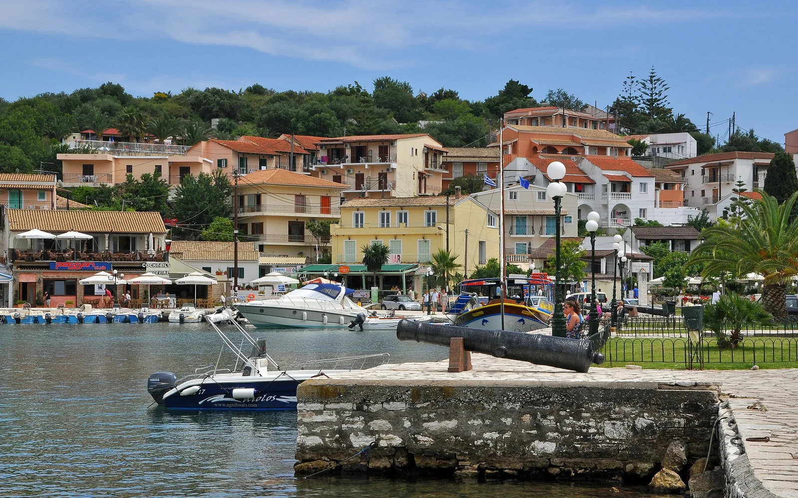 Green hills and coastline on Corfu