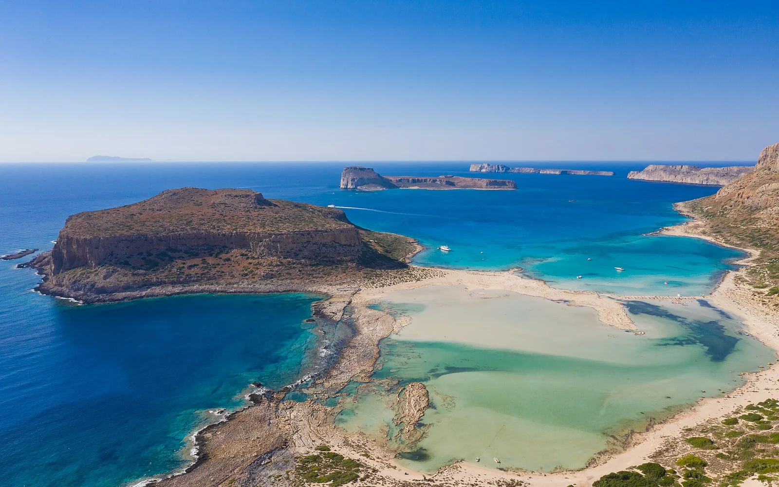 Balos lagoon on the north-west coast of Crete