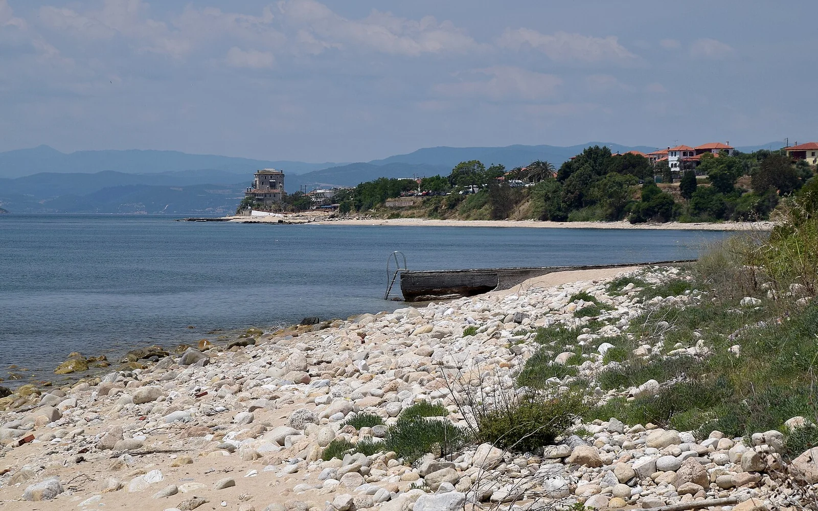 Ouranoupoli and its coast near Mount Athos