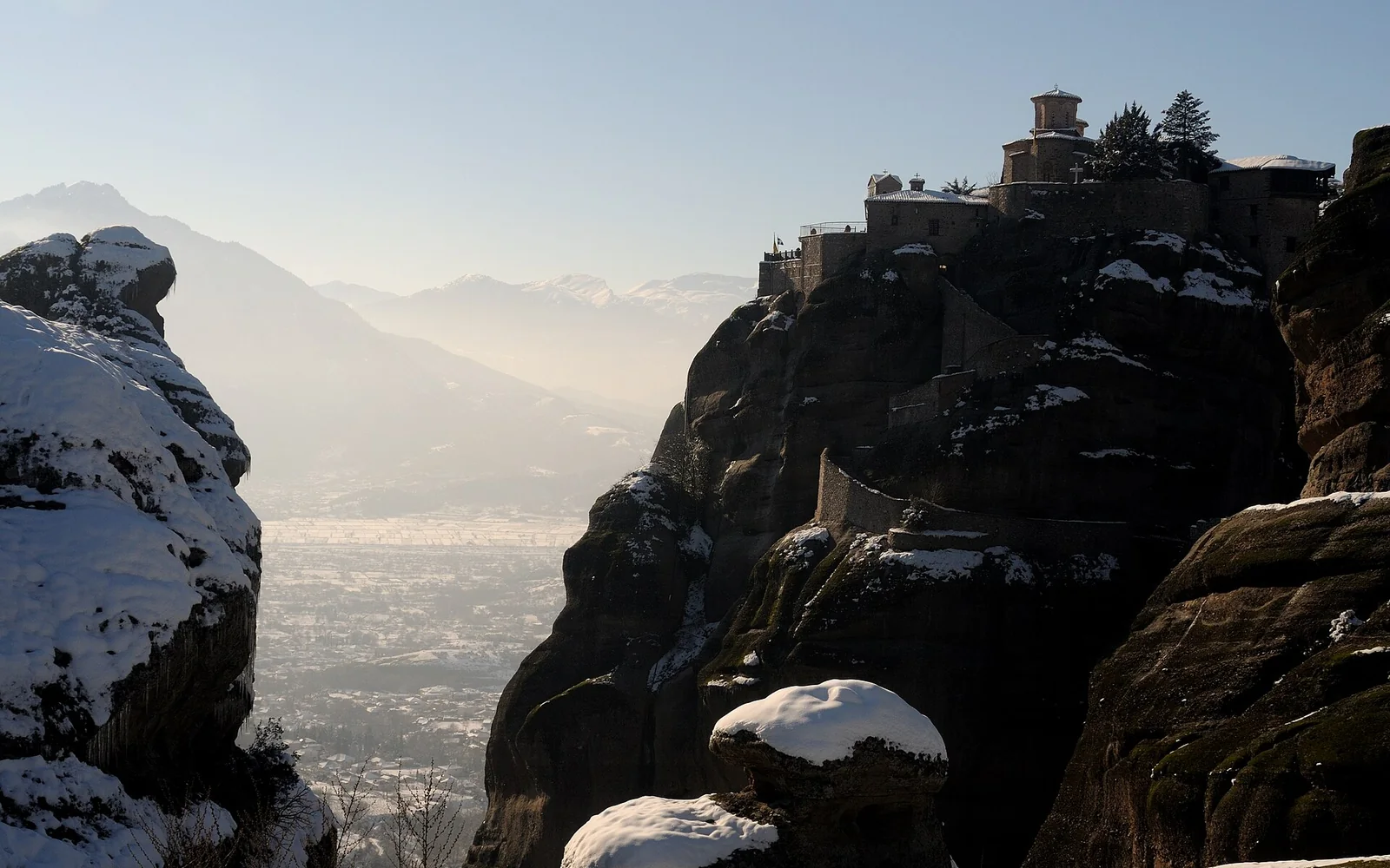 Varlaam Monastery on a Meteora rock pillar