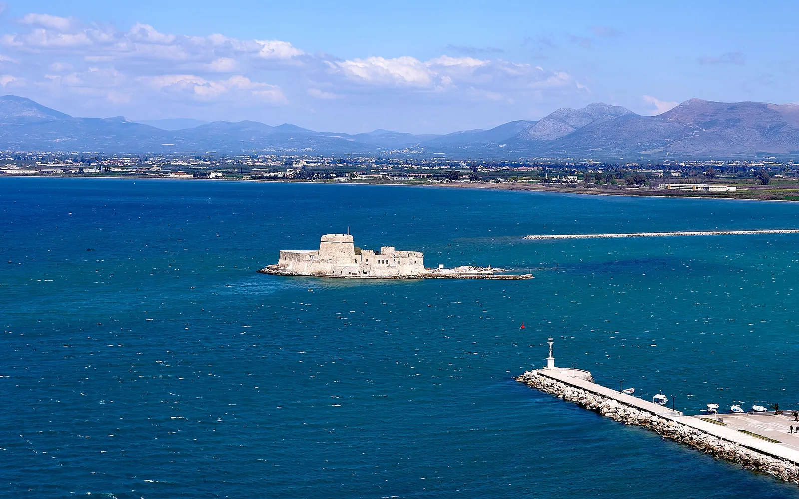 Bourtzi fortress in Nafplio harbour