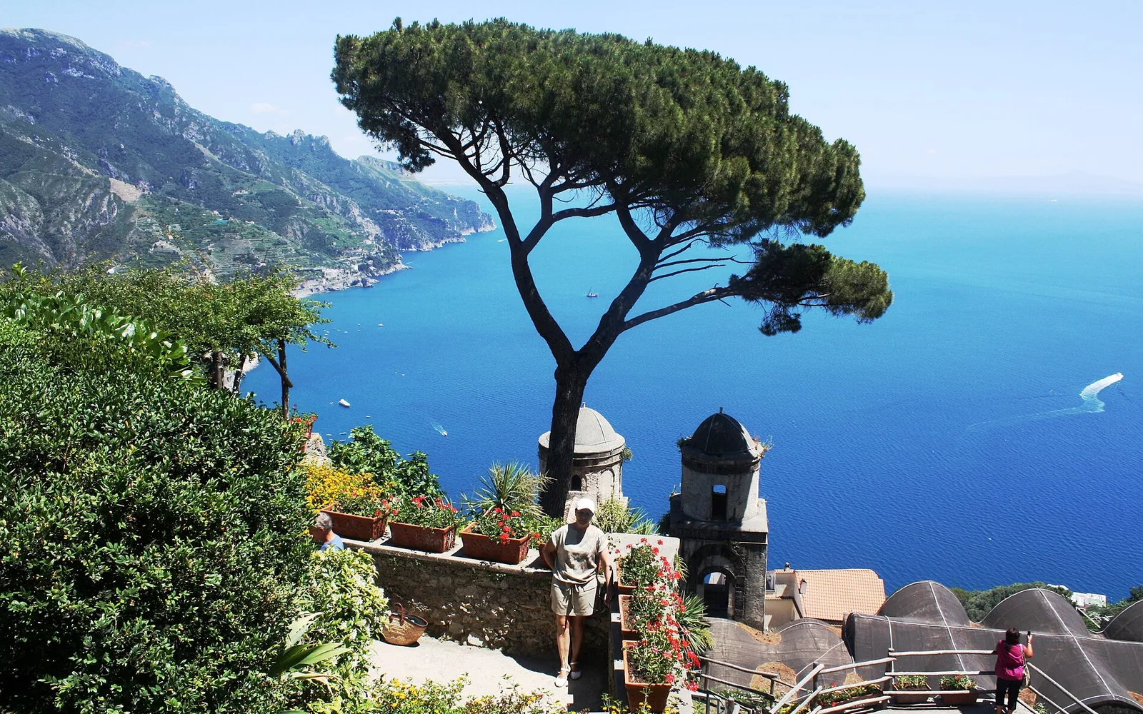 Coastal landscape seen from Villa Rufolo in Ravello