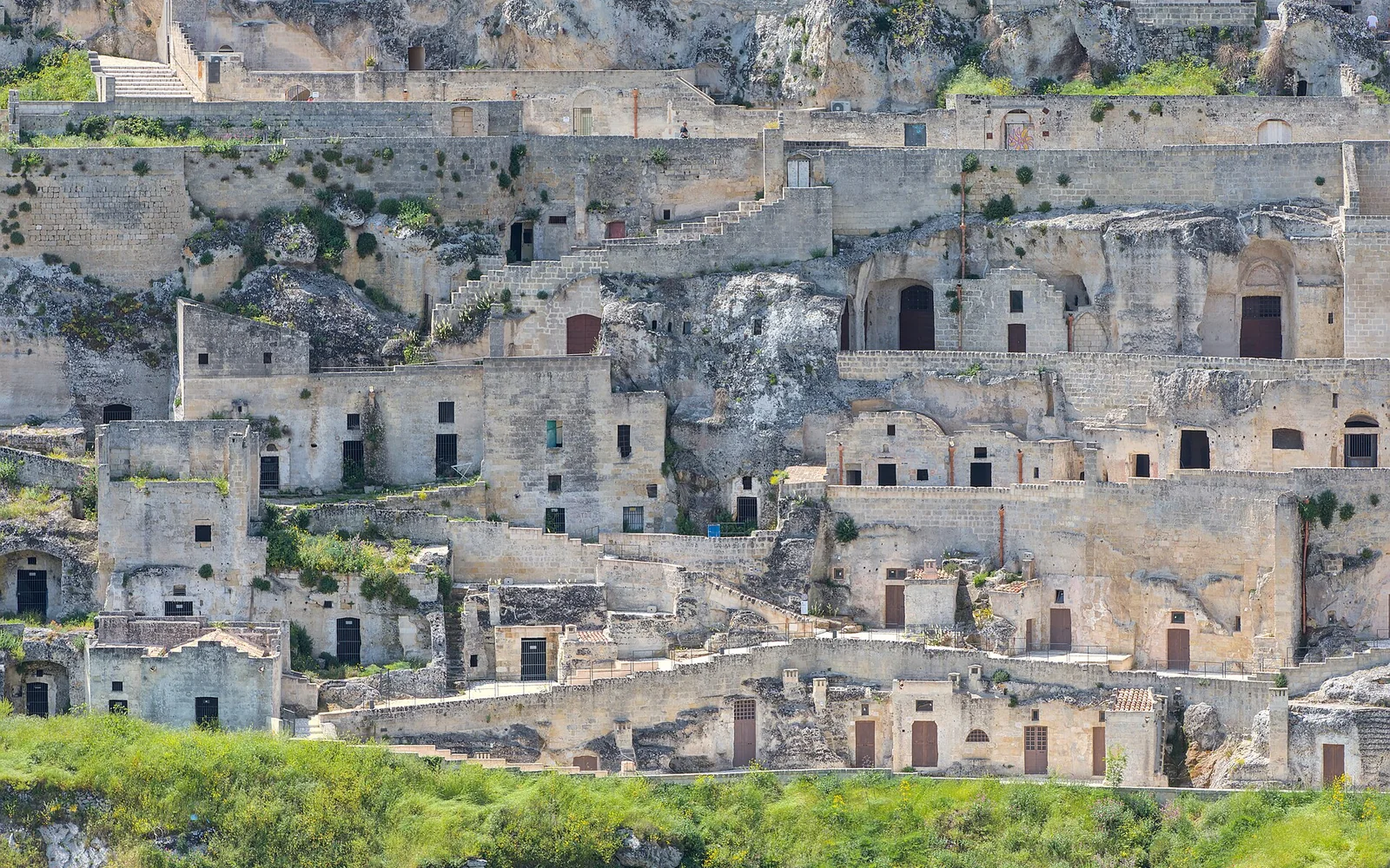 Matera seen across the Gravina from the Murgia