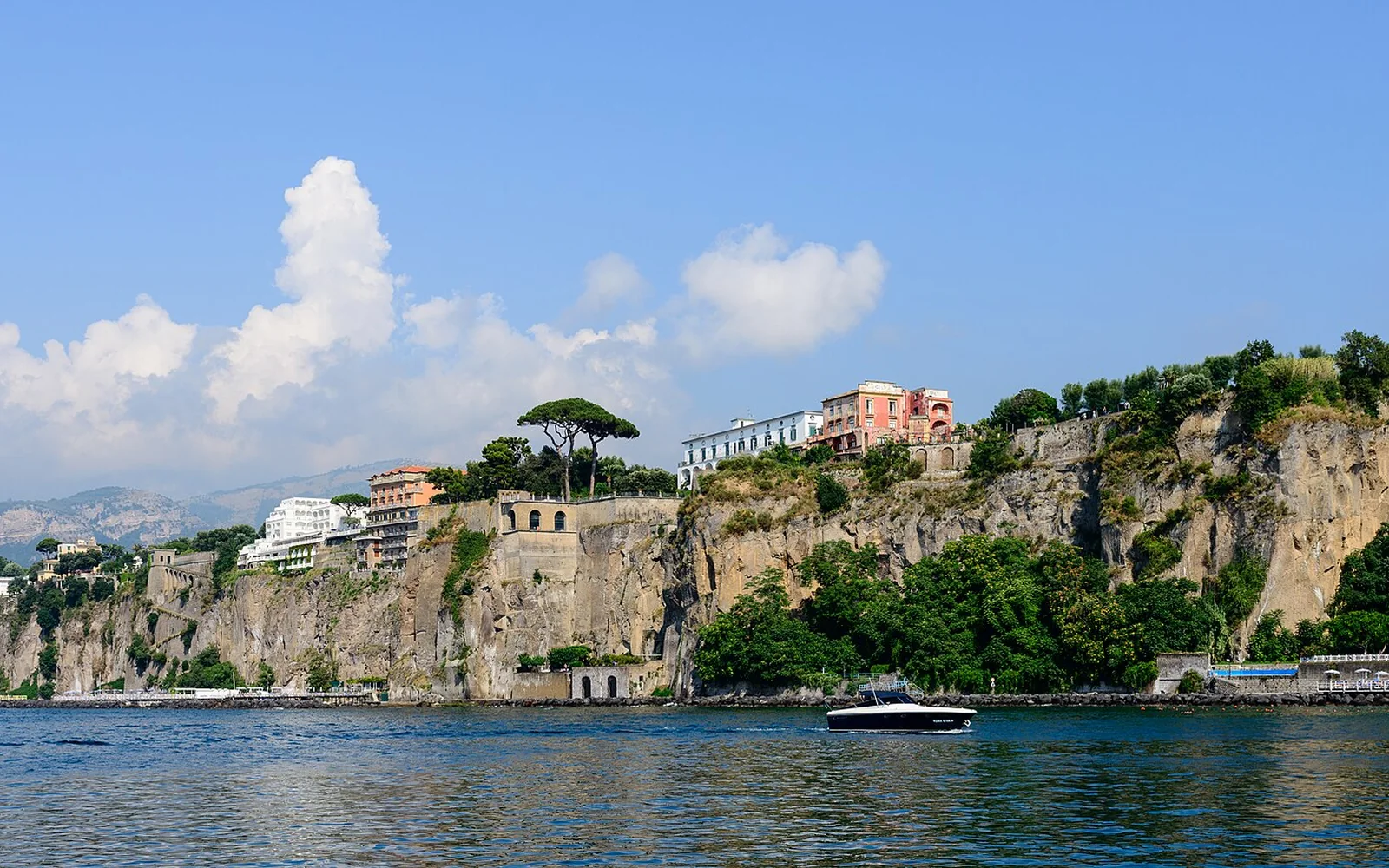 Sorrento set above cliffs on the Bay of Naples