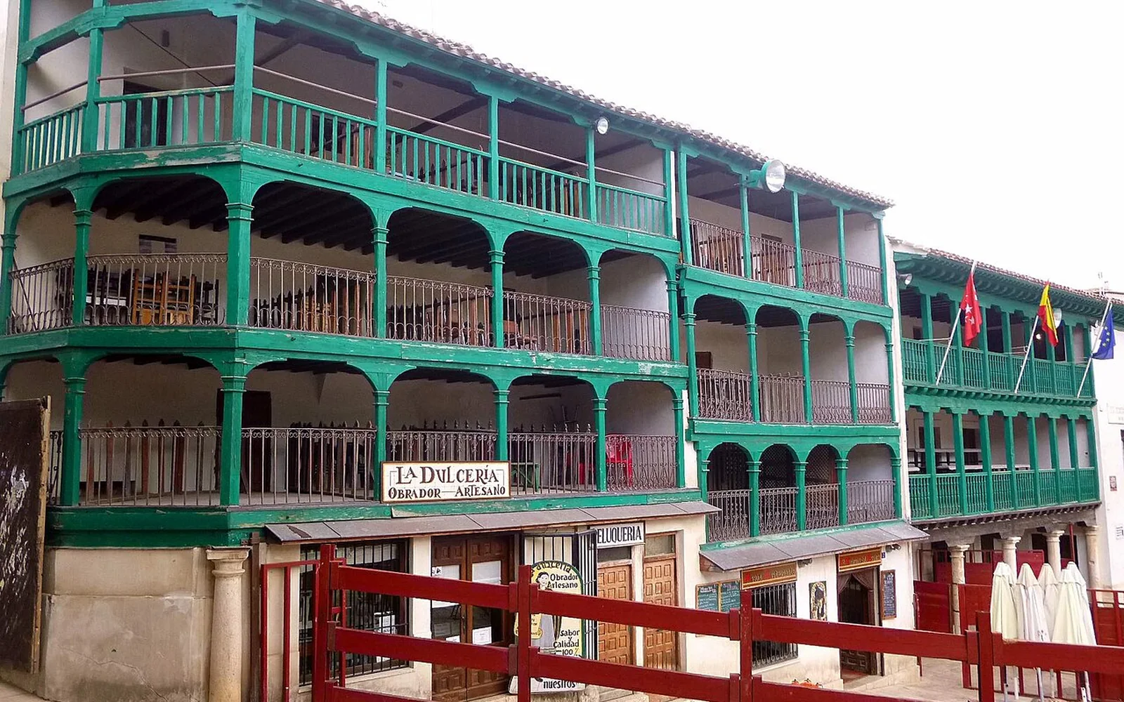 Wooden balconies around Plaza Mayor in Chinchón