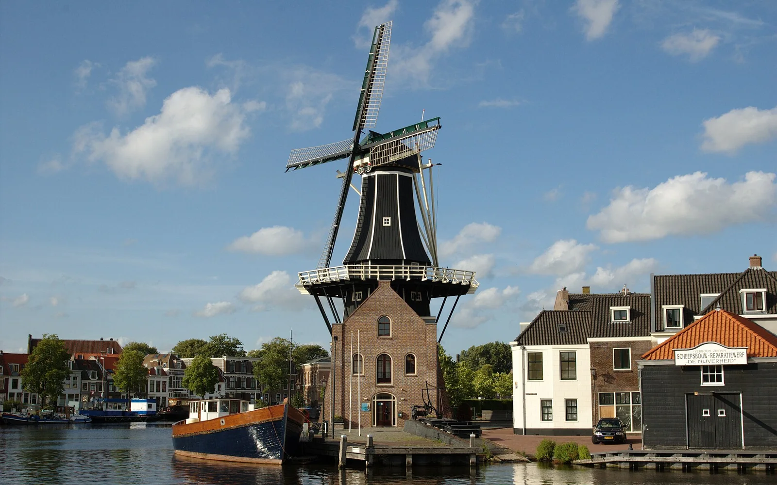 Molen de Adriaan beside the Spaarne in Haarlem