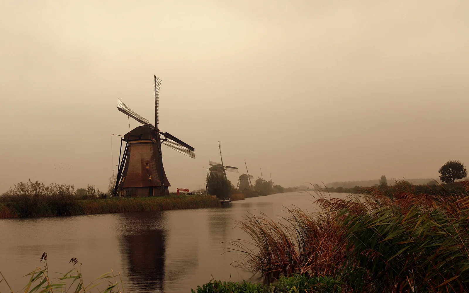 A traditional mill at Kinderdijk