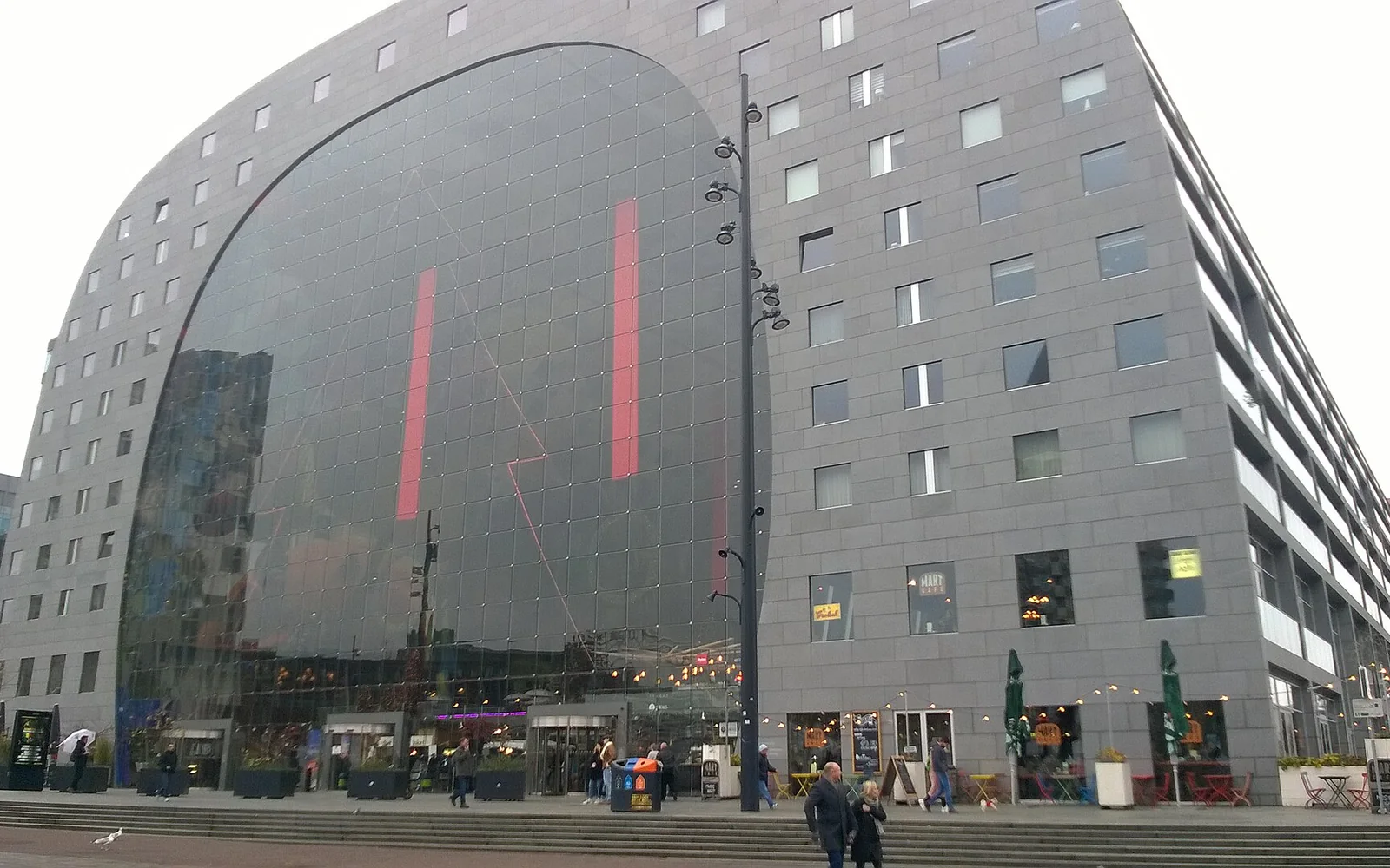 The arched Markthal in central Rotterdam