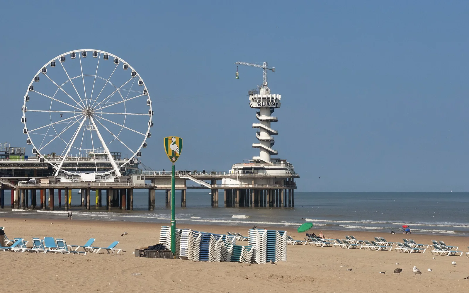 The pier and Ferris wheel on Scheveningen beach
