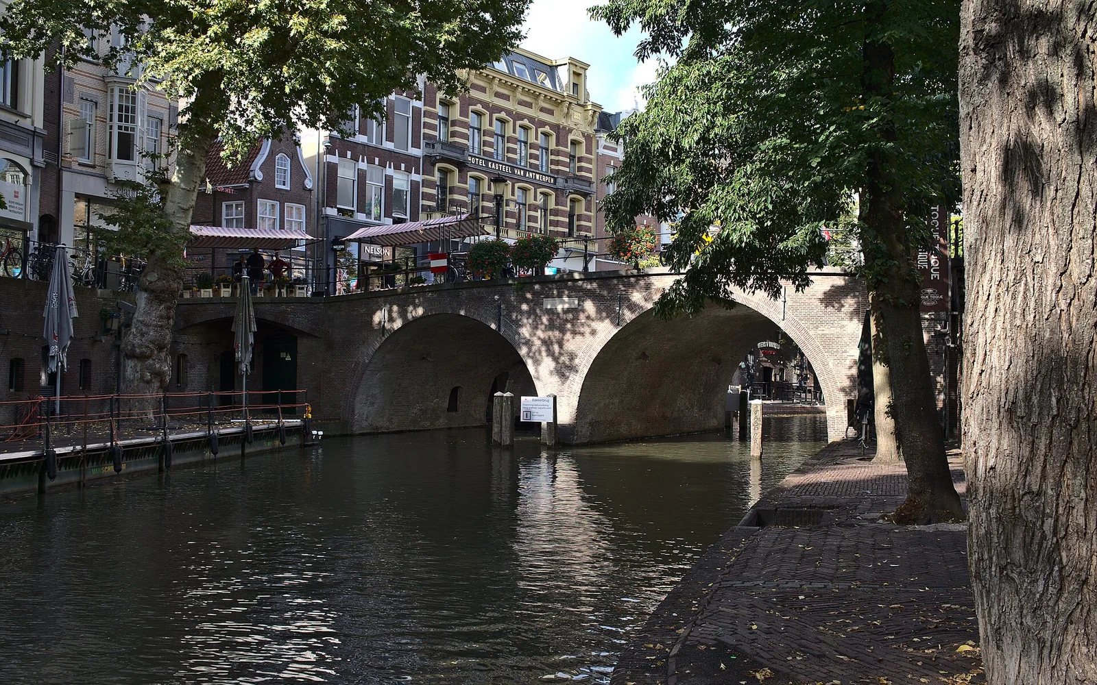 The Oudegracht canal and wharf terraces in Utrecht