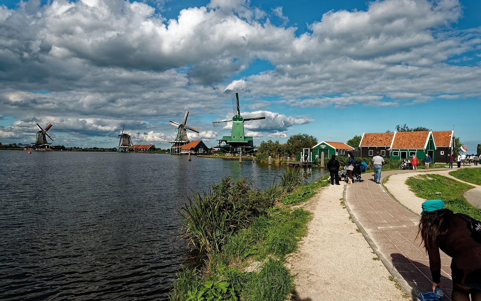 A working windmill at Zaanse Schans