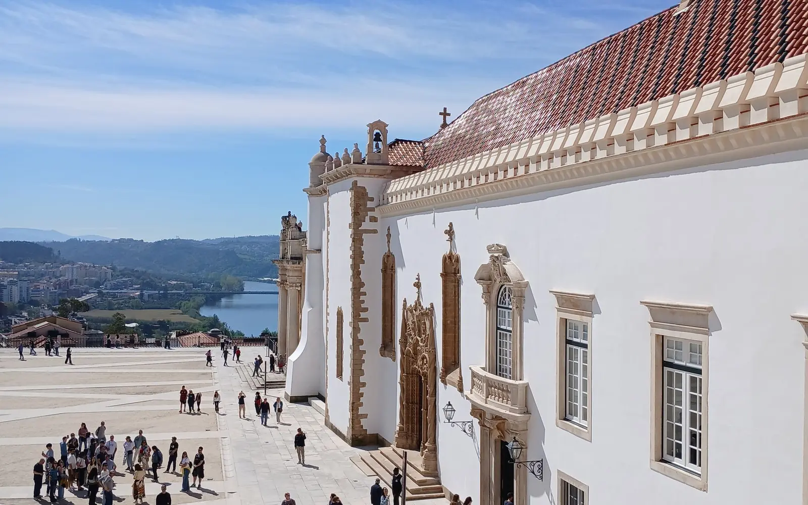 Historic buildings and courtyard at the University of Coimbra