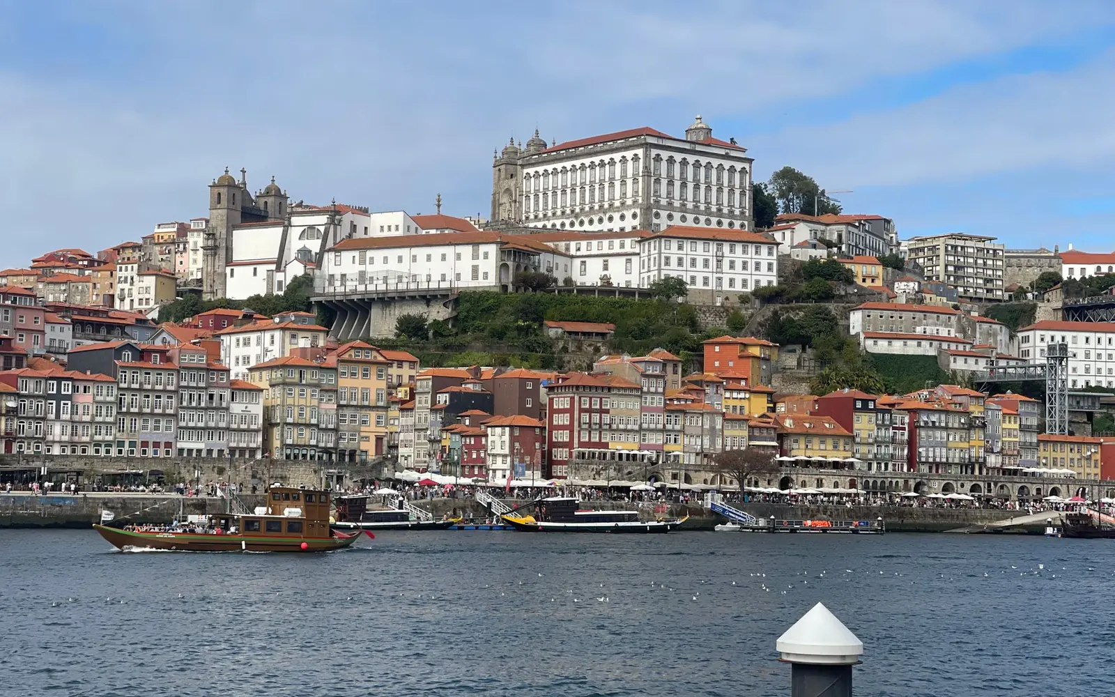 Porto riverside and hillside buildings seen across the Douro