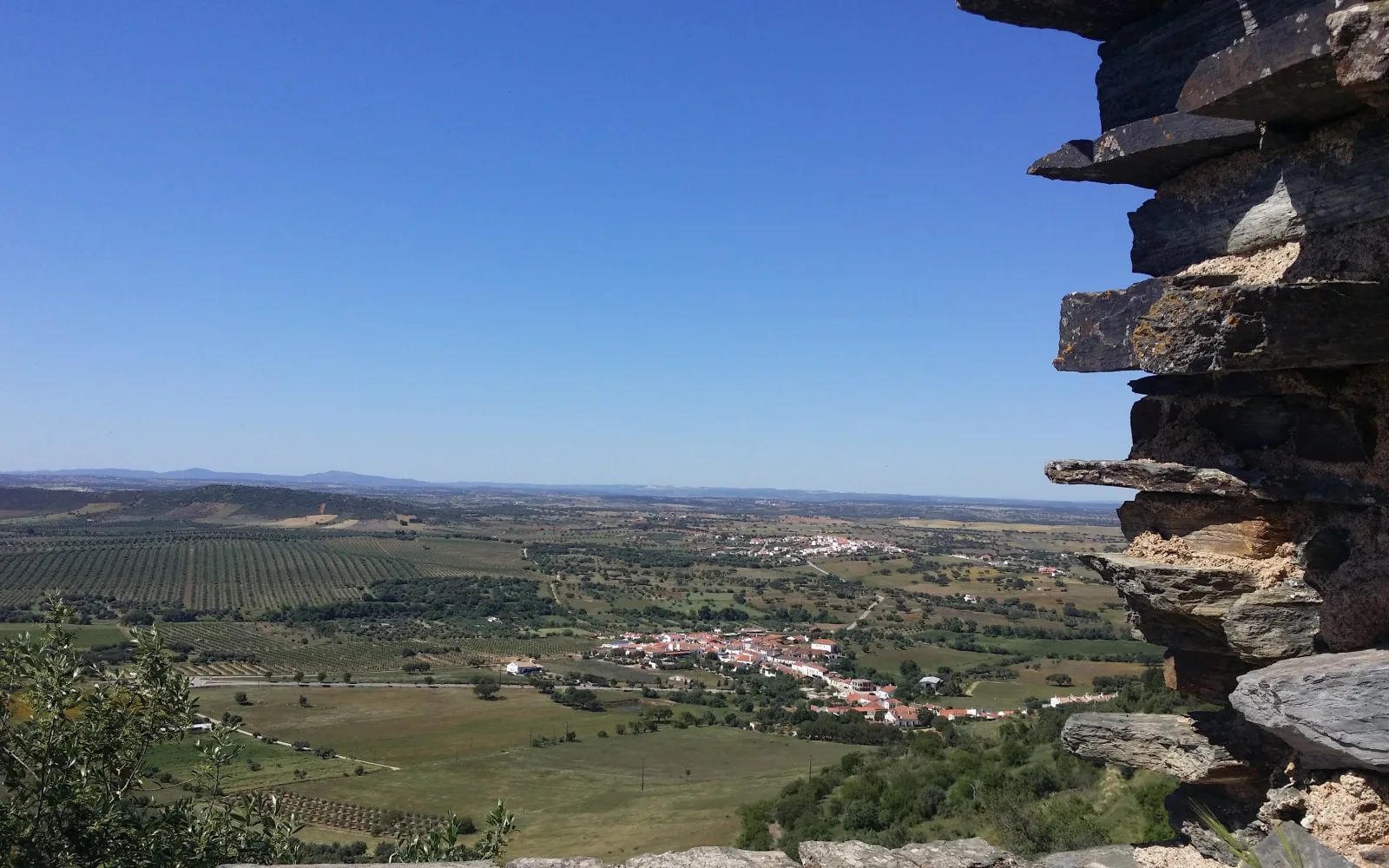 Alentejo landscape viewed from Monsaraz Castle
