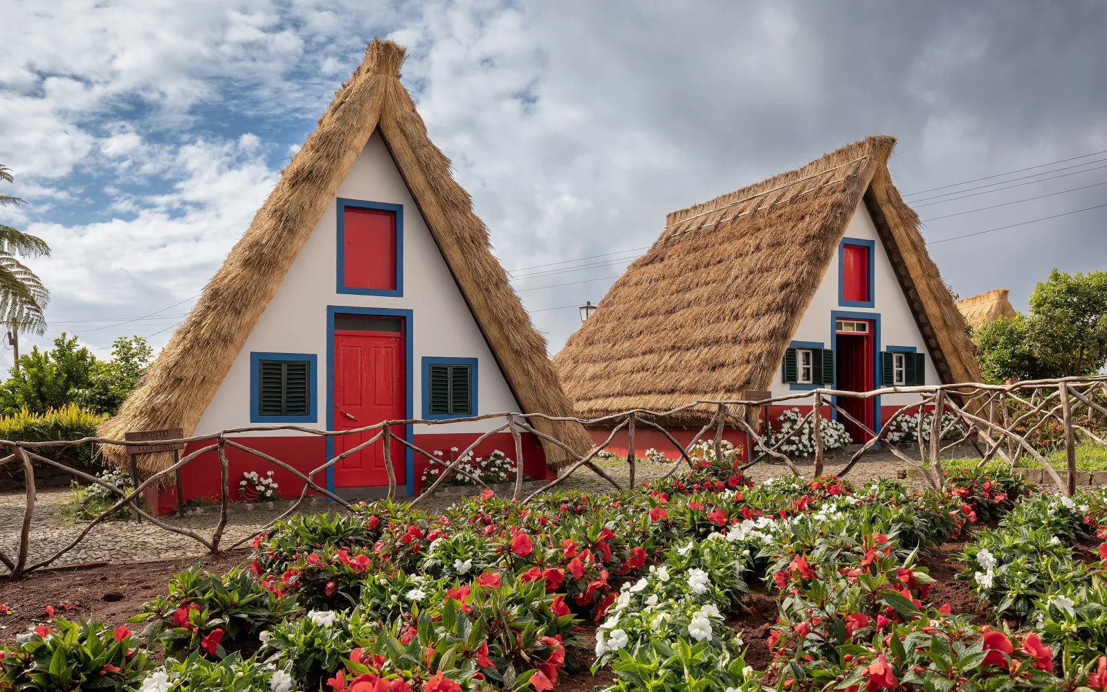 Traditional thatched houses in Santana on Madeira