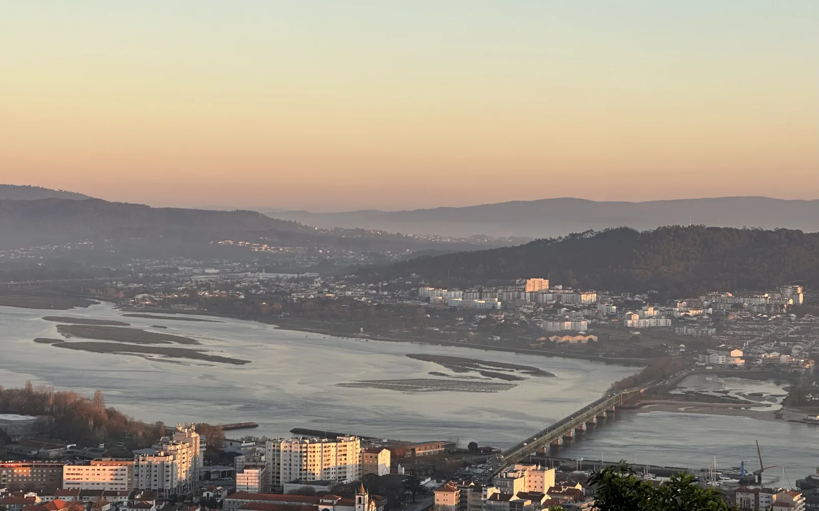 Viana do Castelo beside the Lima River in northern Portugal