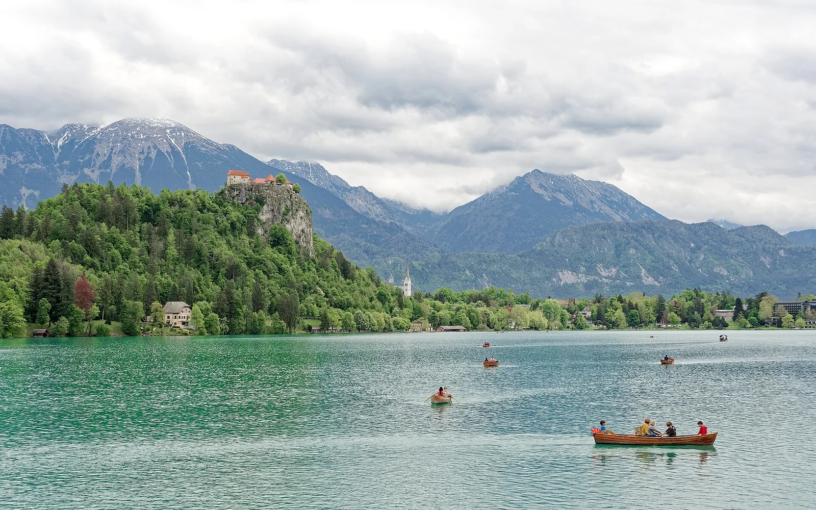 Bled Castle on the cliff above Lake Bled