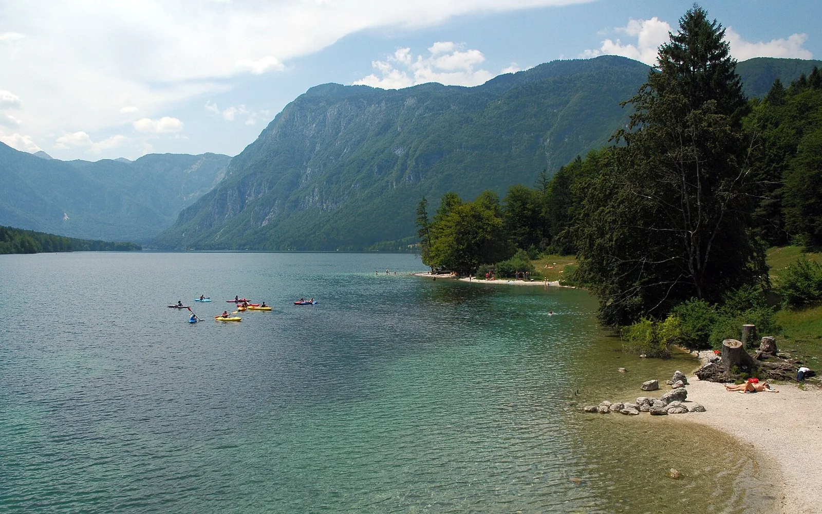 Lake Bohinj and the Julian Alps at Ribčev Laz