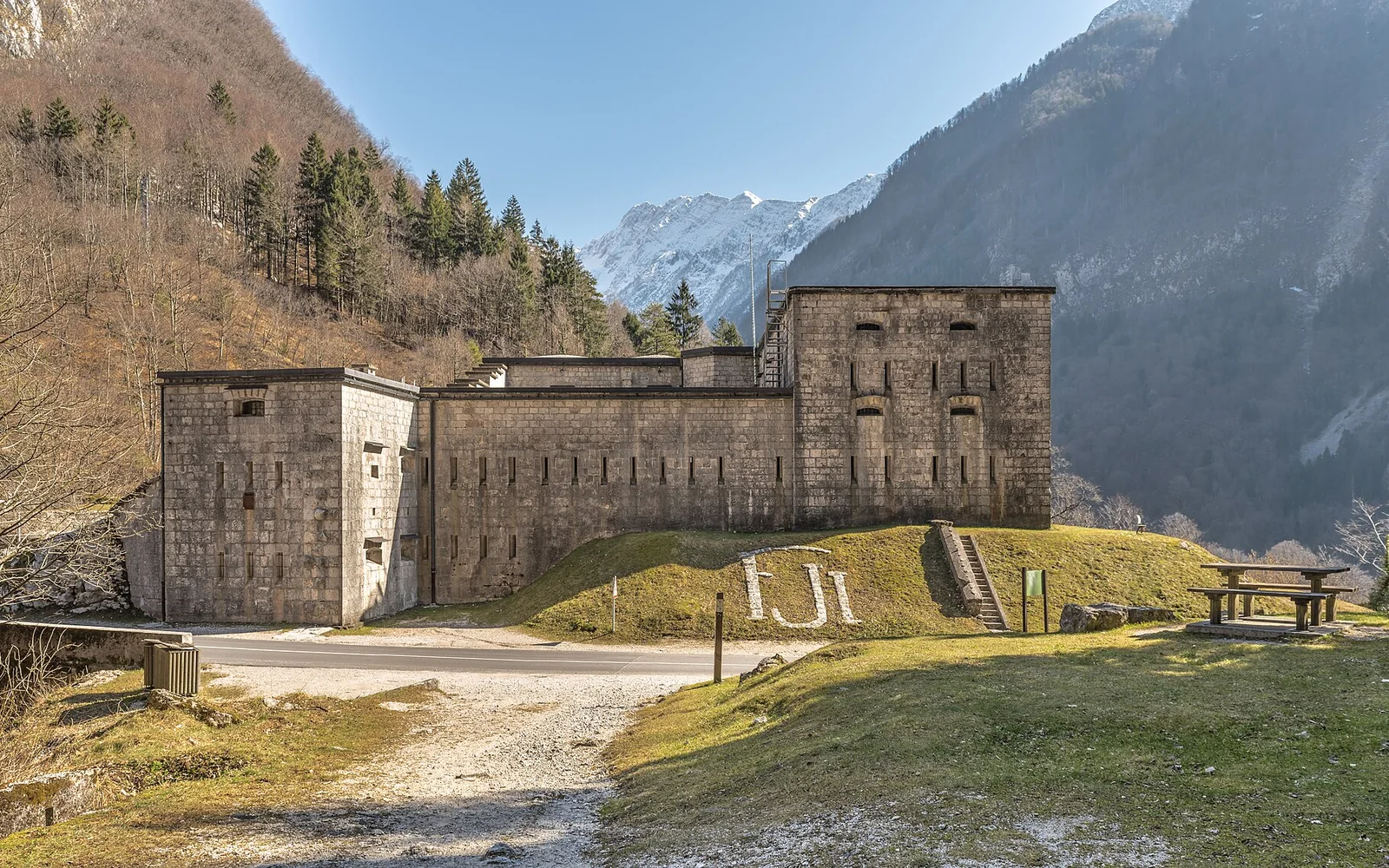 Kluže Fortress in the Koritnica gorge near Bovec