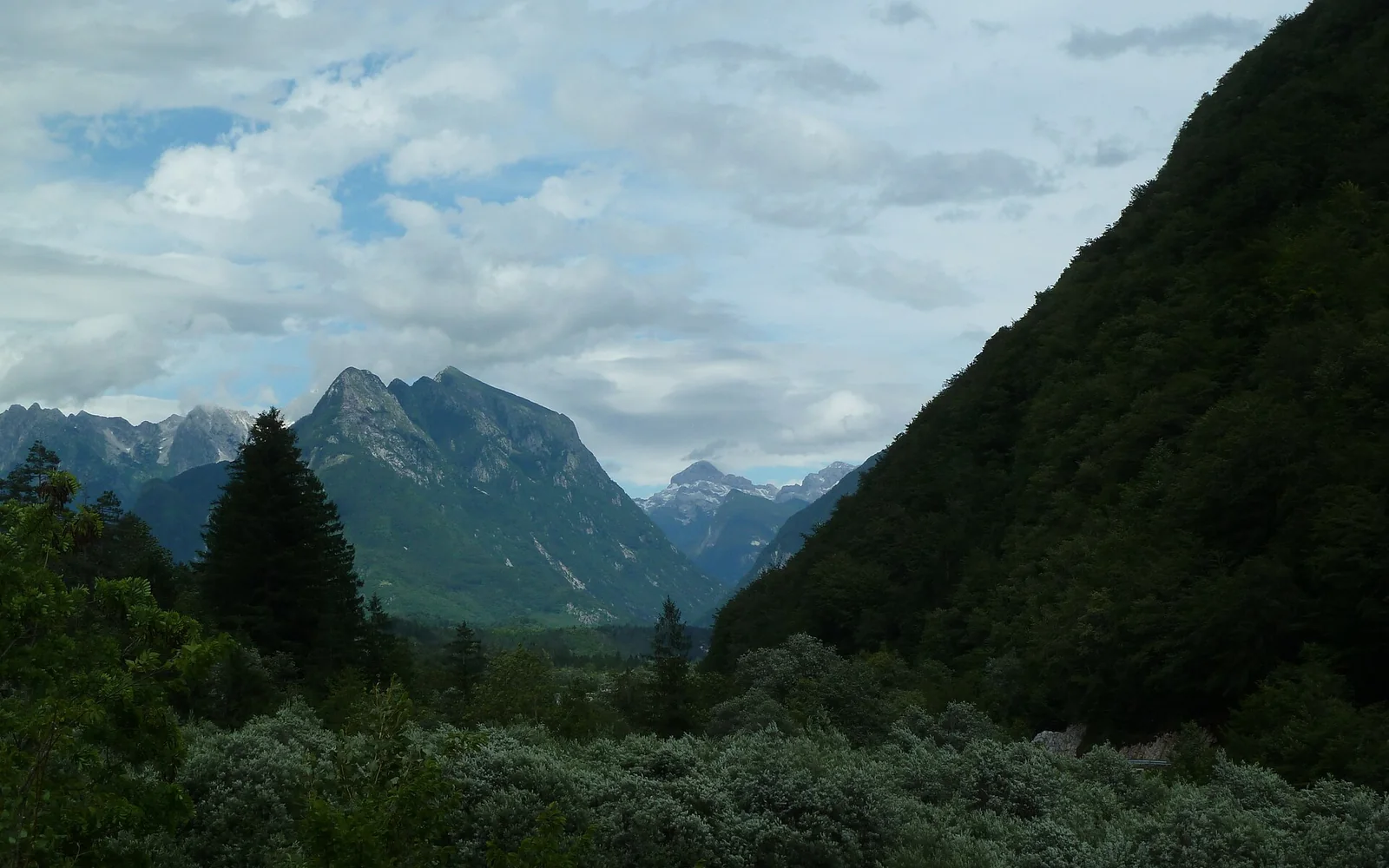 Boka Waterfall dropping above the Soča Valley