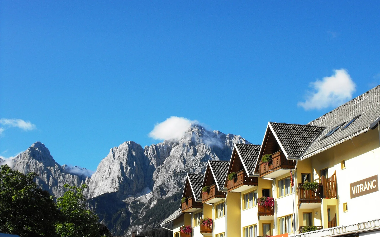 Kranjska Gora beneath the Julian Alps