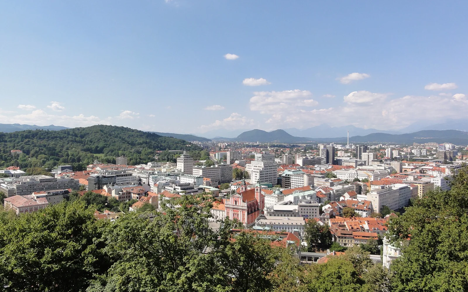 Ljubljana seen from the castle hill